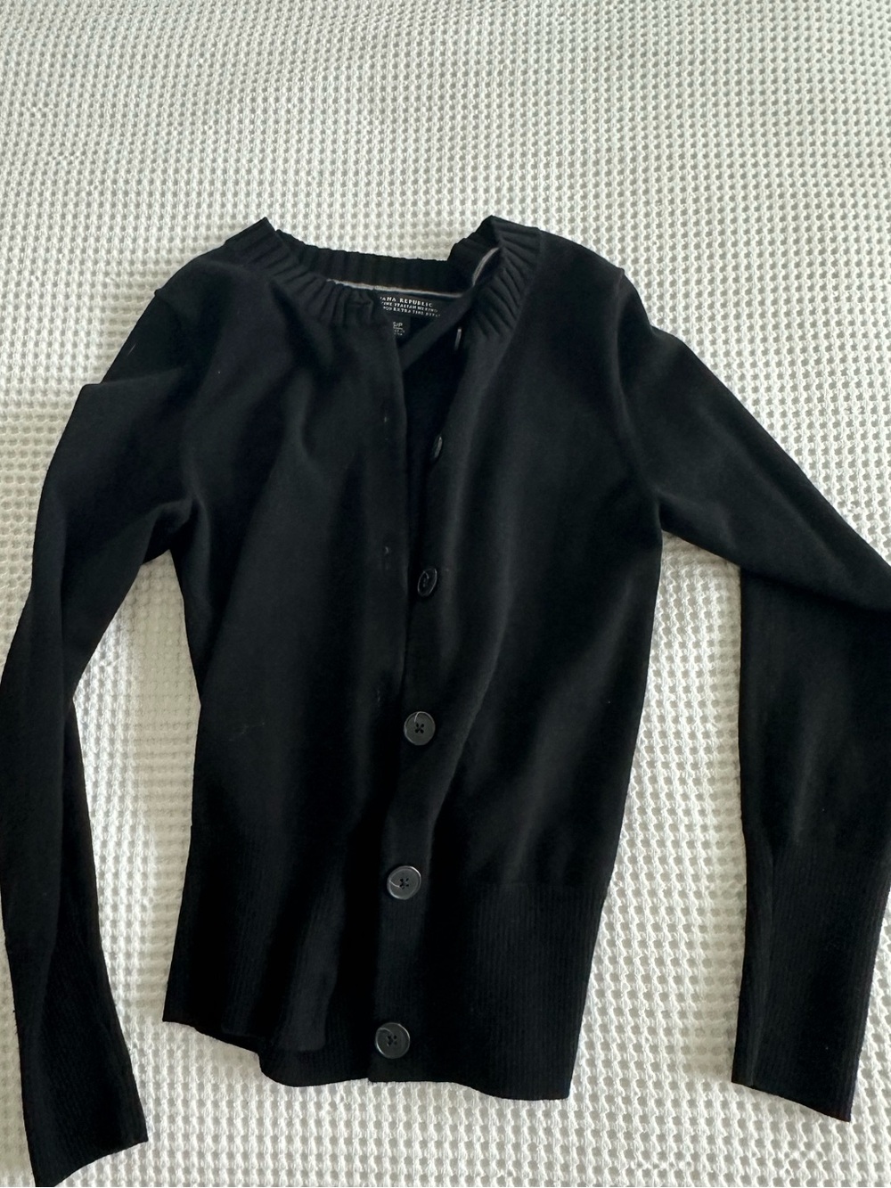 Black Button-Front Women's Cardigan Sweater